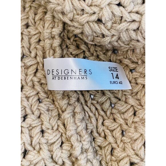 Betty Jackson Black Wool Blend Cardigan - Women's Size 14 - 3/4 Bell Sleeves - Picture 8 of 8